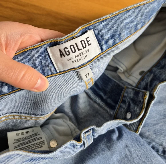 Agolde Sky Blue Denim Pants - Picture 9 of 12